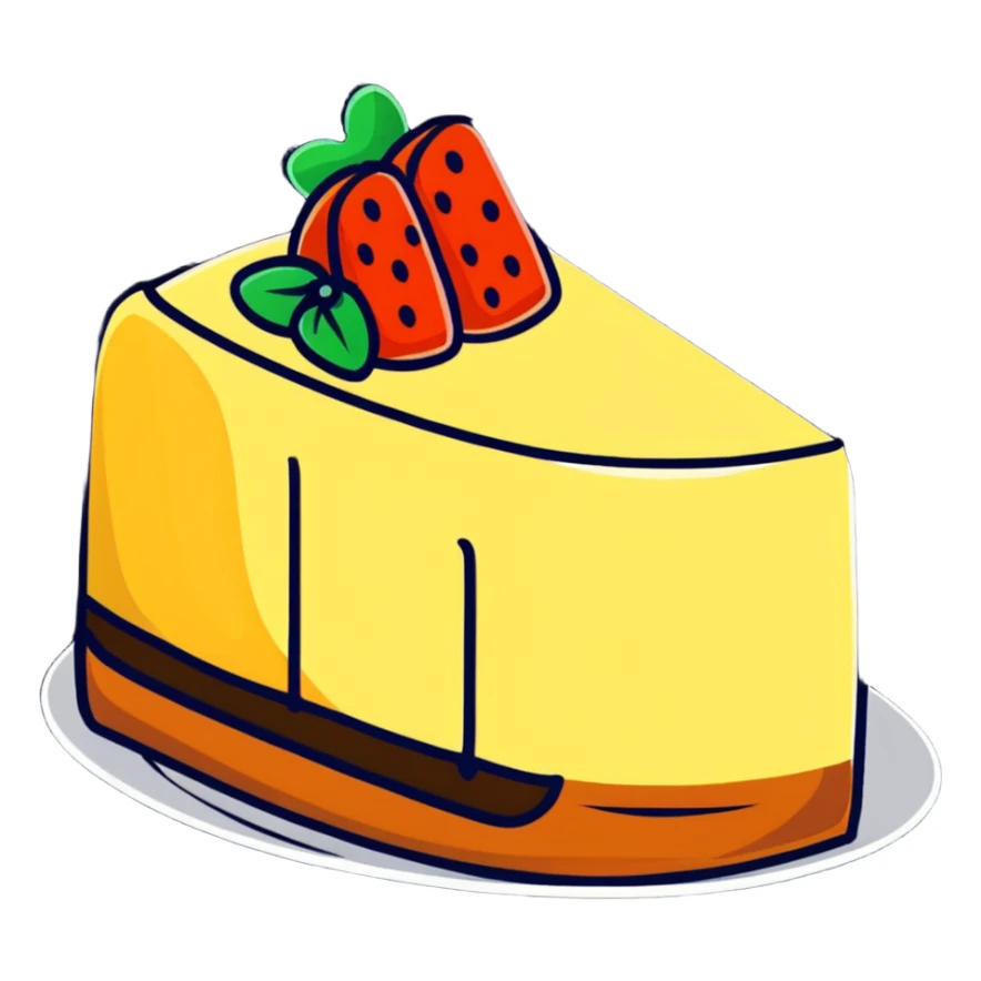 slice of New York style cheesecake sticker