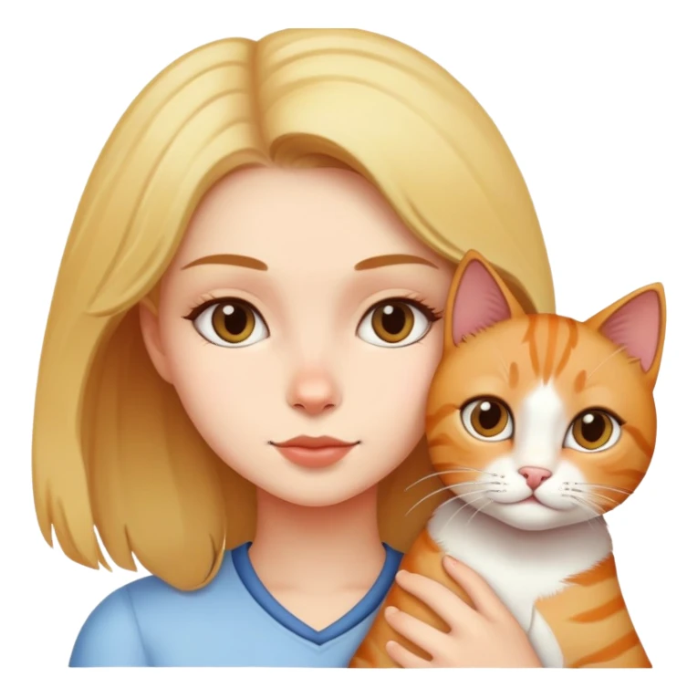 girl with cat sticker