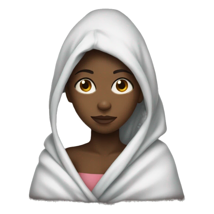 Black girl wrapped in blanket Chris  sticker