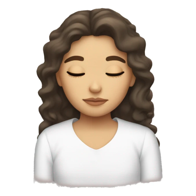 angelic brunette sleeping in drsk sticker