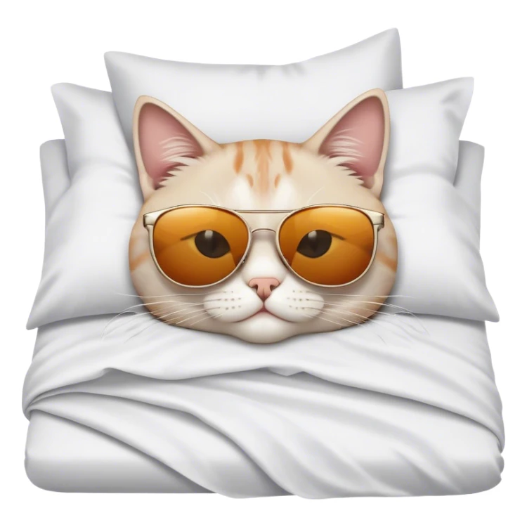 Cat with sunglasses und Bettwäsche  sticker