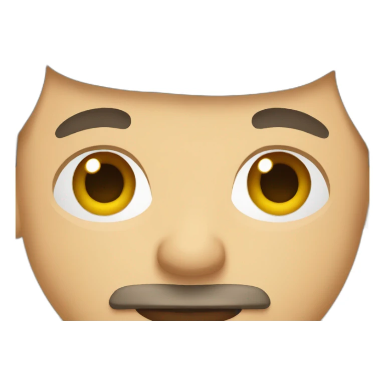 bald head man with brown-beard and light skin sticker