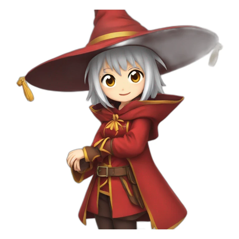 female mage red clothing pointy hat megumin sticker