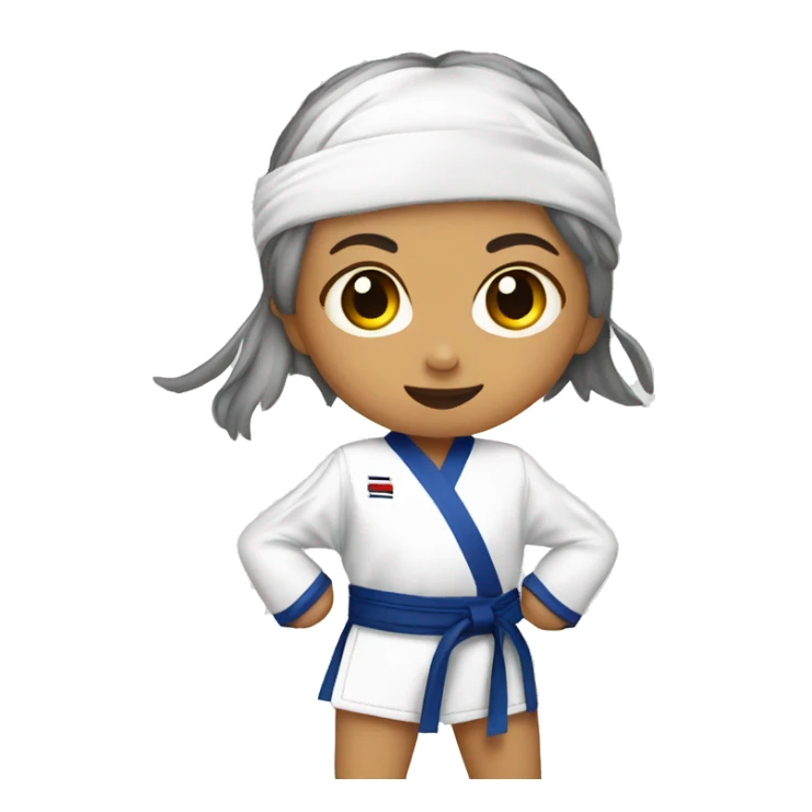 niña taekwondo sticker