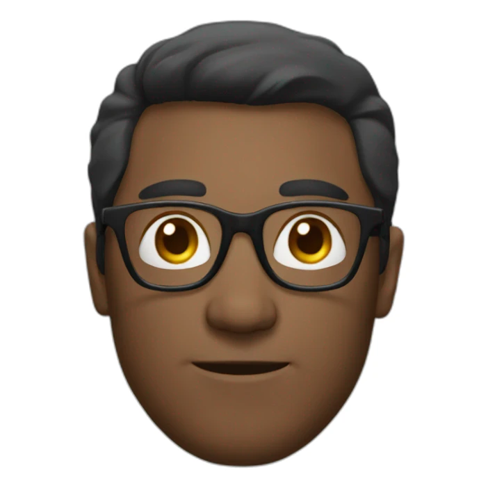 man with specs and looks smart sticker