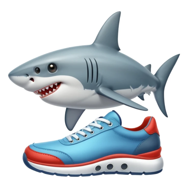 tiburon con zapatos sticker