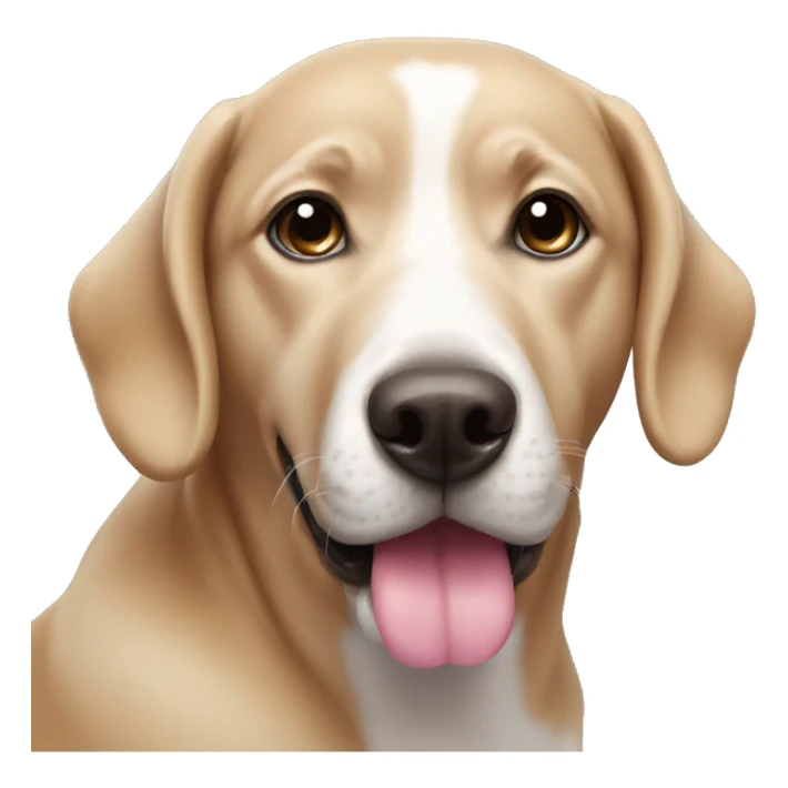 dog with pink nose  sticker