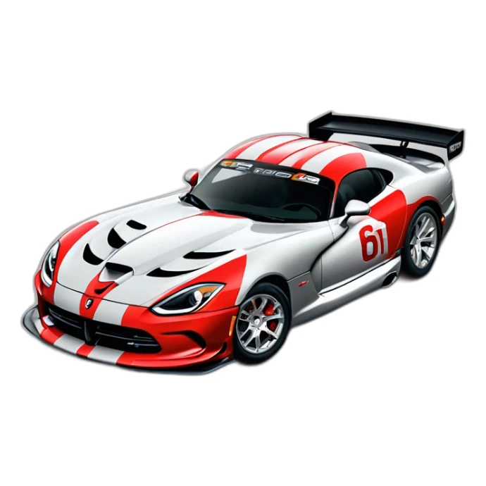 Dodge viper gt2 race car sticker