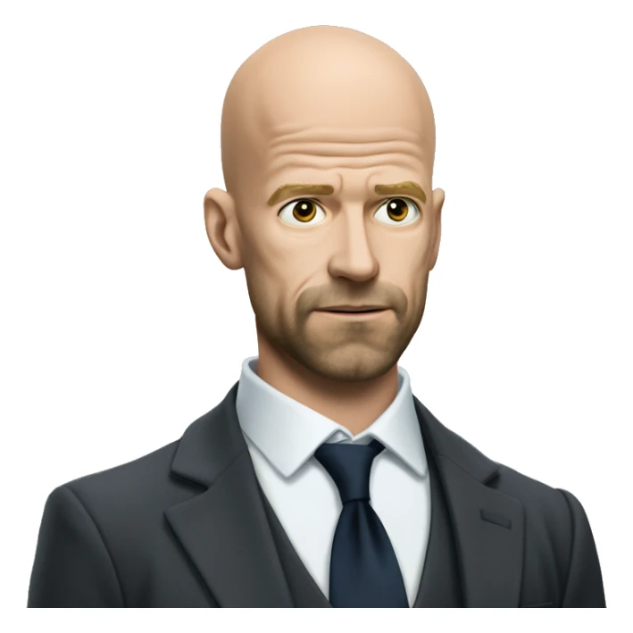 Erik Ten Hag mind blown while wearing a suit sticker