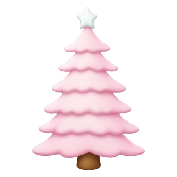pastel pink christmas tree sticker