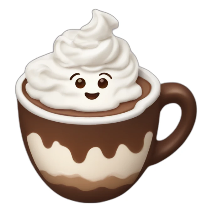 Hot cocoa with whipped cream sticker