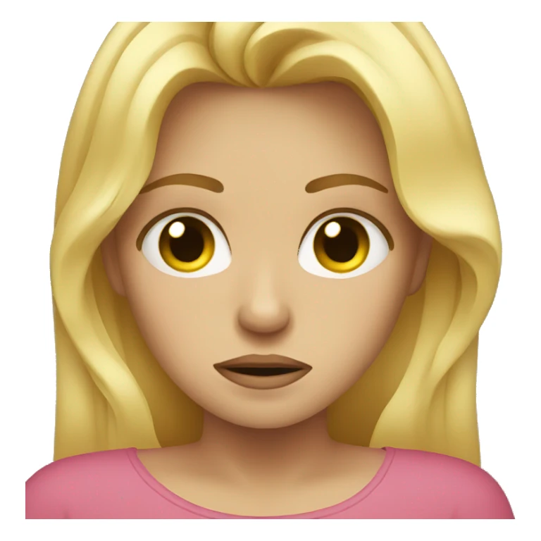 blonde crying sticker