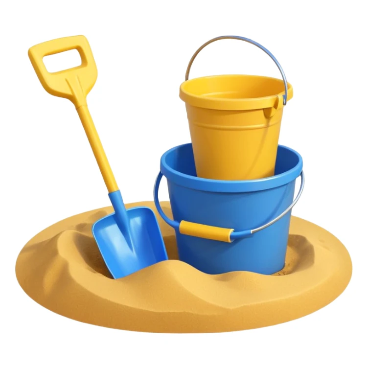 sandbox with bucket and shovel sticker