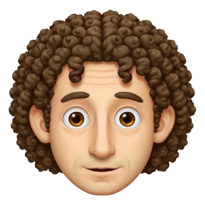 Jewish guy big nose and curls  sticker