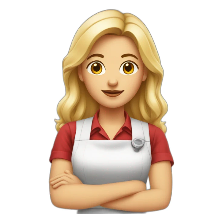 Jeune et belle serveuse bar sticker