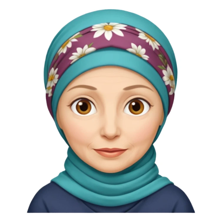 55 yaş başı kapalı teyze sticker