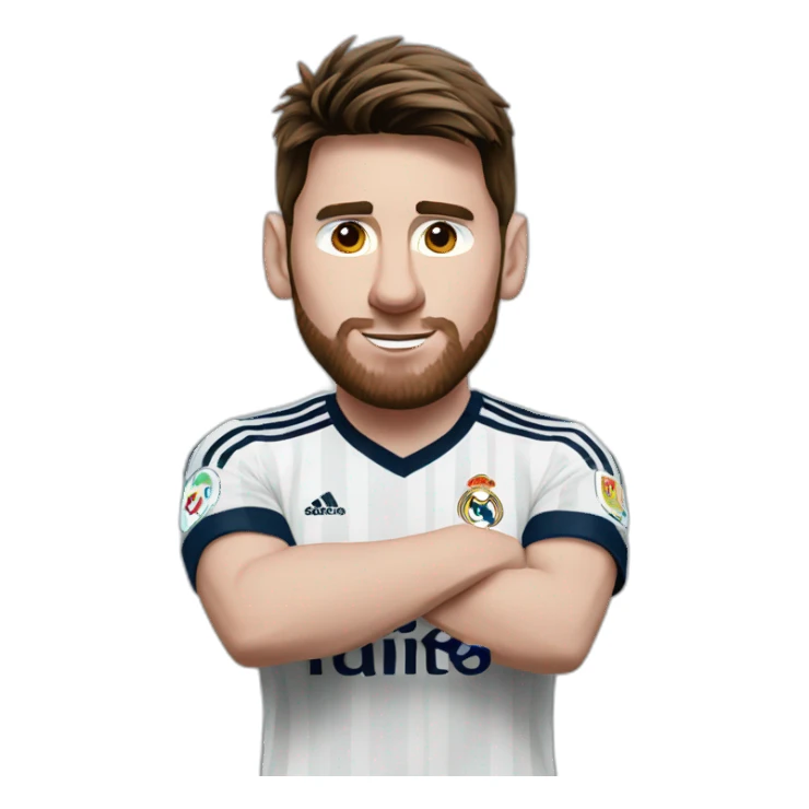 Messi in real madrid shirt sticker