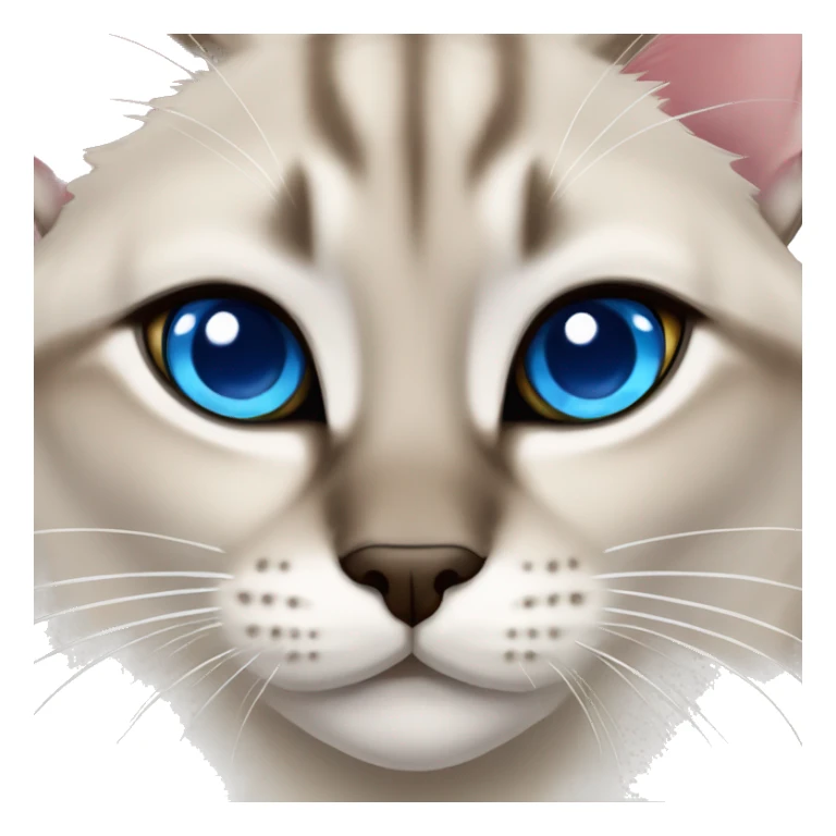 Lynx Point Siamese cat with blue eyes sticker