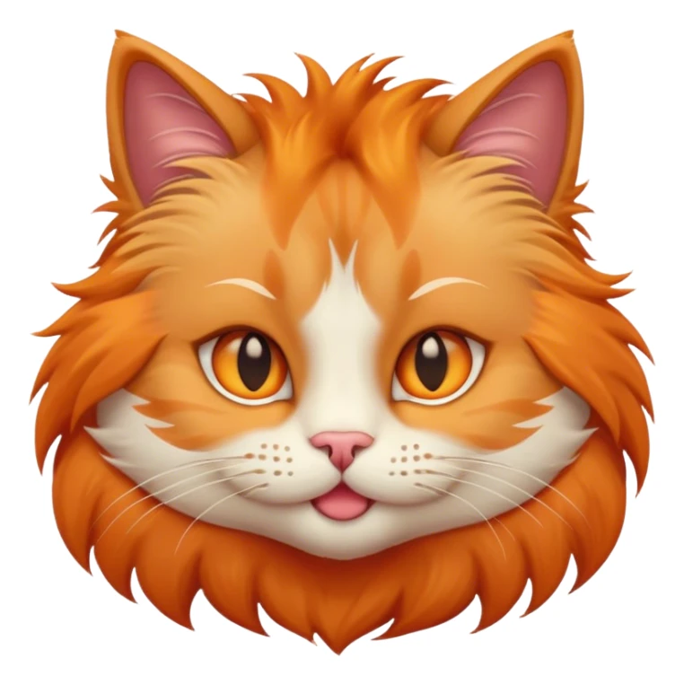 Cat with long fur sassy orange sticker