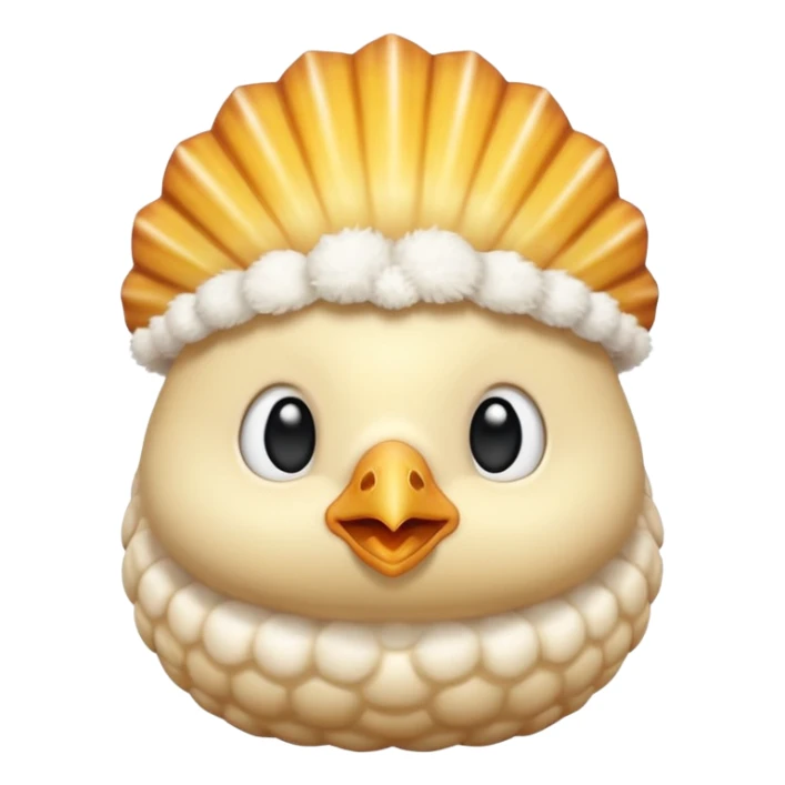 calimero. um pinto com uma casca na cabeça sticker