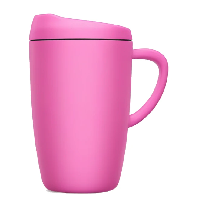 Pink tumbler with handle sticker
