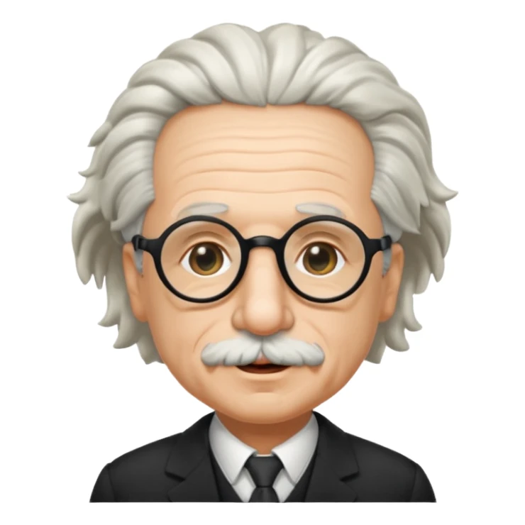 Einstein guiñando un ojo con gafas negras sticker