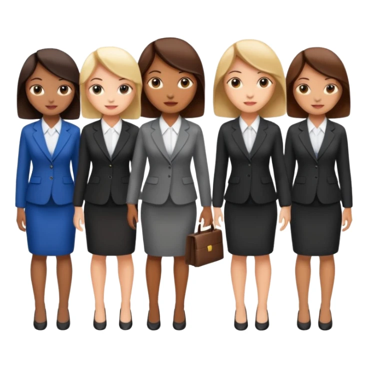 4 office girls sticker