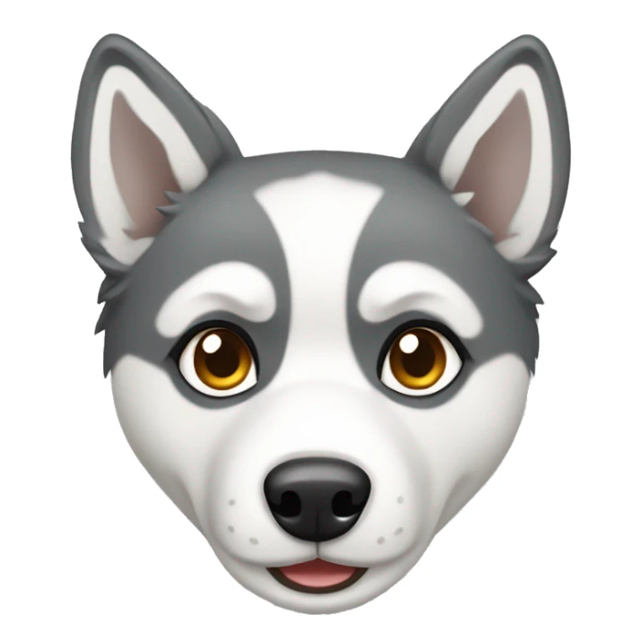 Husky grey and white color  sticker