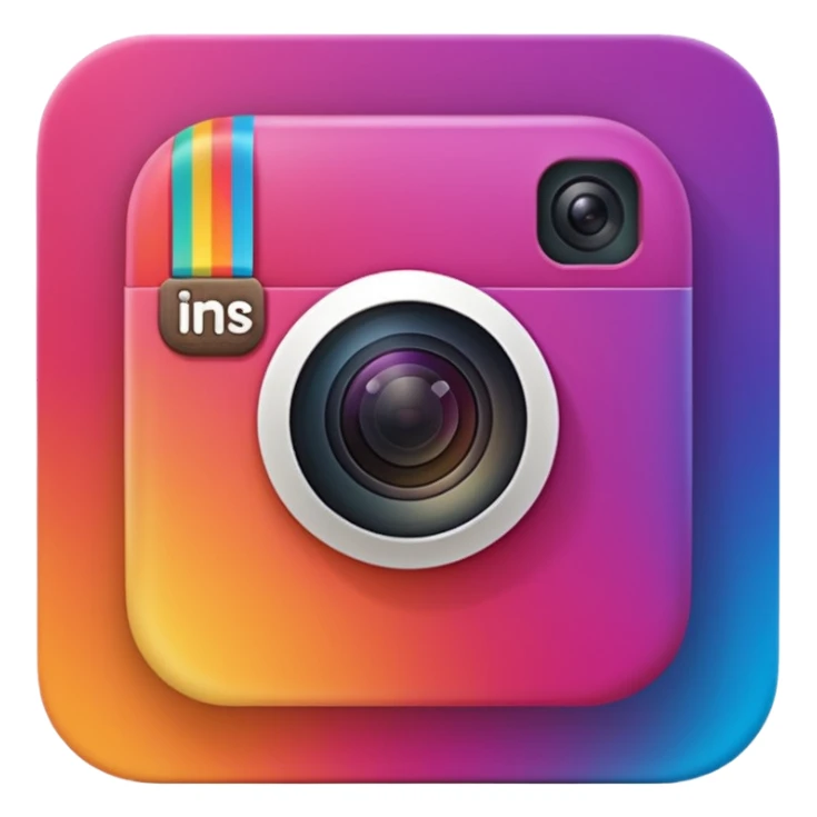 instagram with better and actual logo design sticker