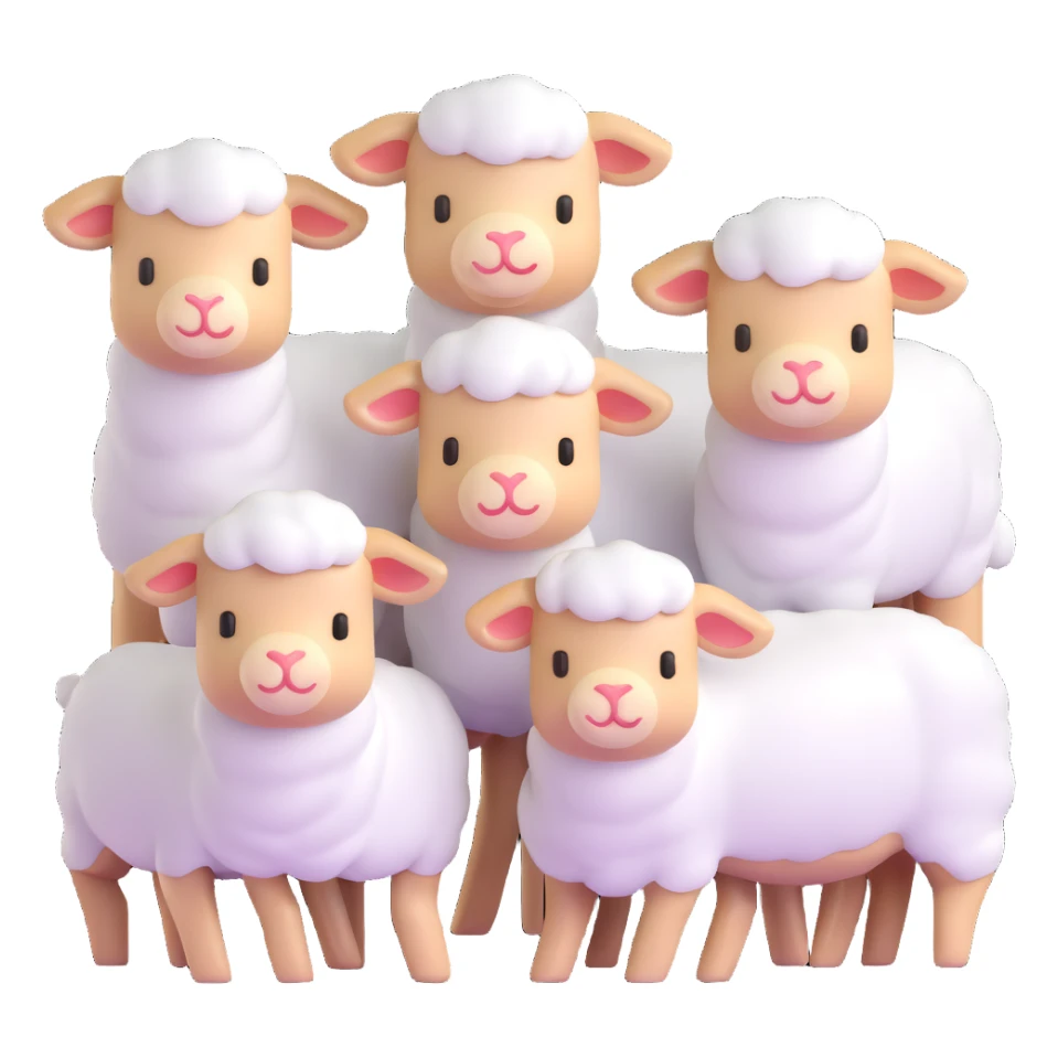 group of lambs sticker