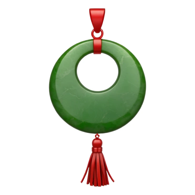 jade ade tassel pendant sticker