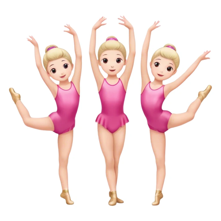Dance gymnastics kids pink sticker