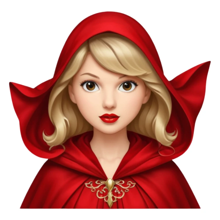 Taylor Swift red líp and elegant clook sticker