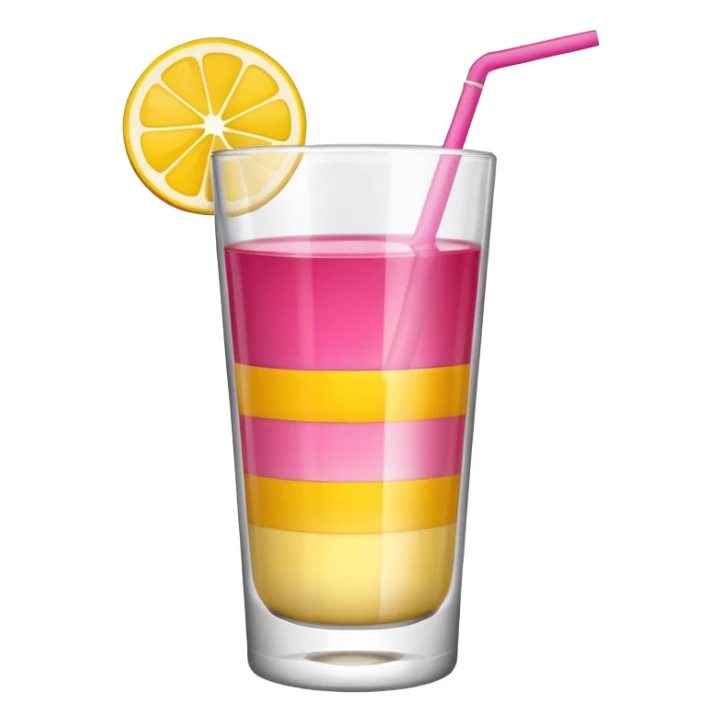 pink and yellow color drink  sticker