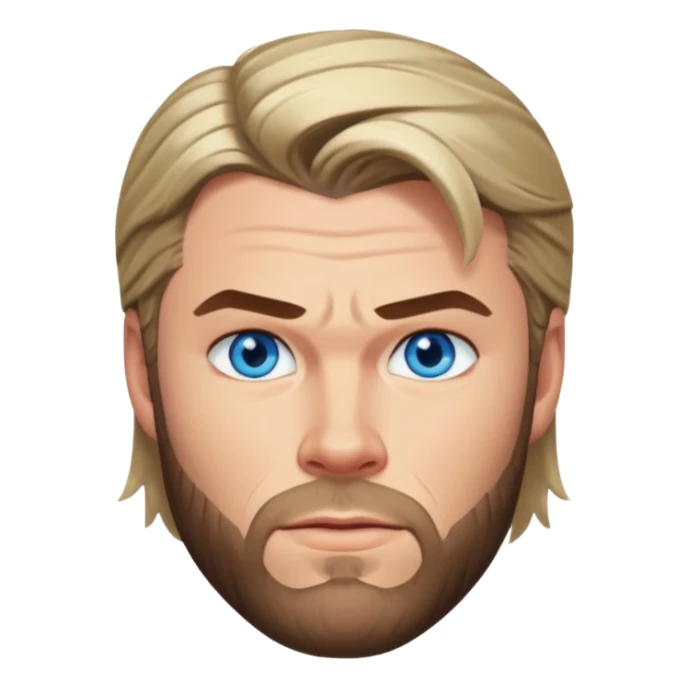 Chris Hemsworth with blue eyes sticker