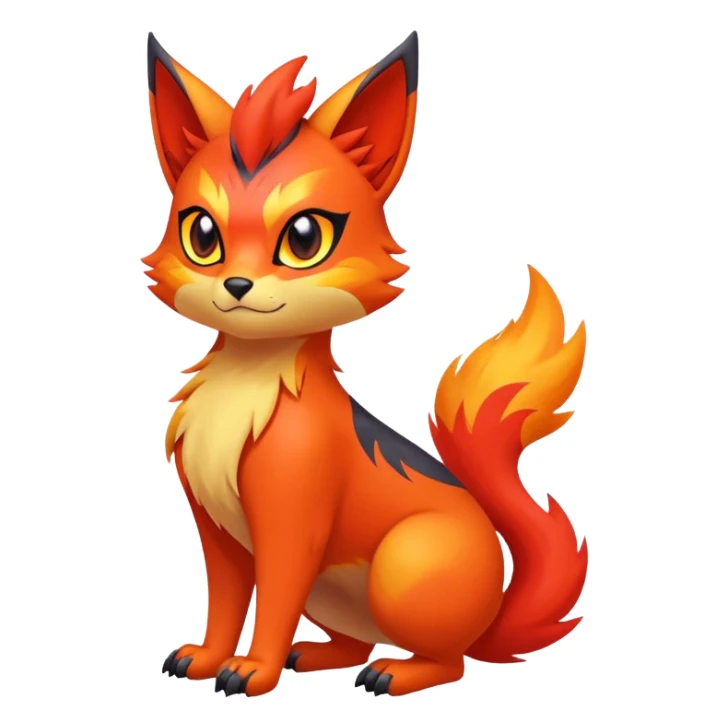  Quilava-Litten-hybrid full body sticker