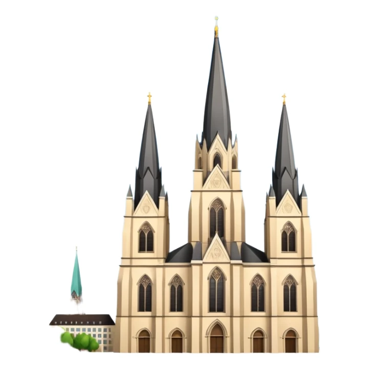 Kölner Dom focus on the twin spires no frame sticker