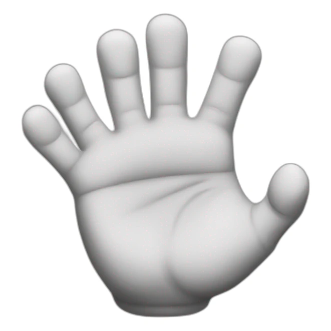 six fingers hand black and white  sticker