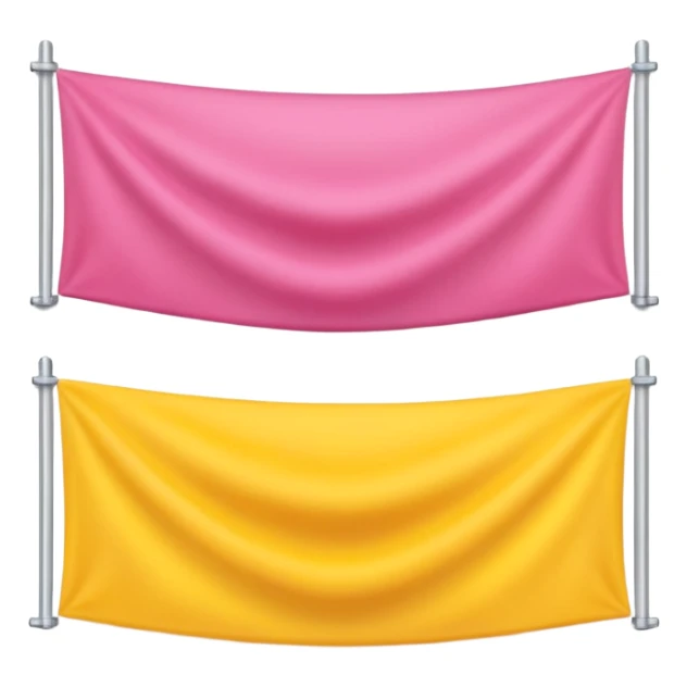 Pink, yellow, and white horizontal banner sticker