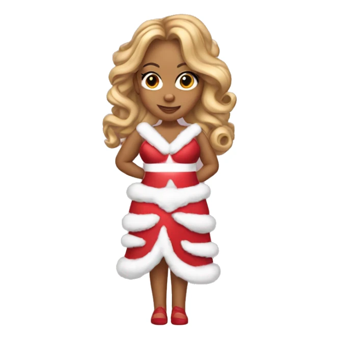 Mariah Carey in candy cane dress sticker