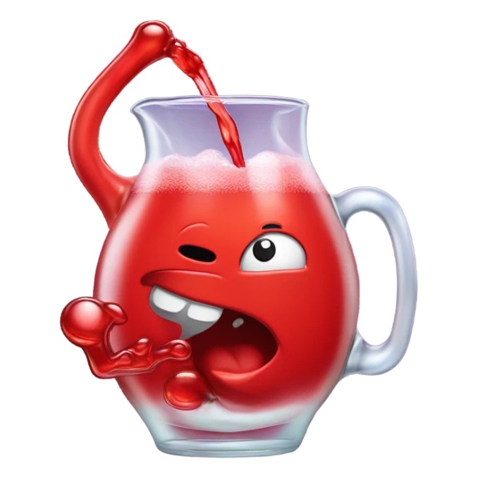 Kool aid man drinking beer and holding a Zyn pouch sticker