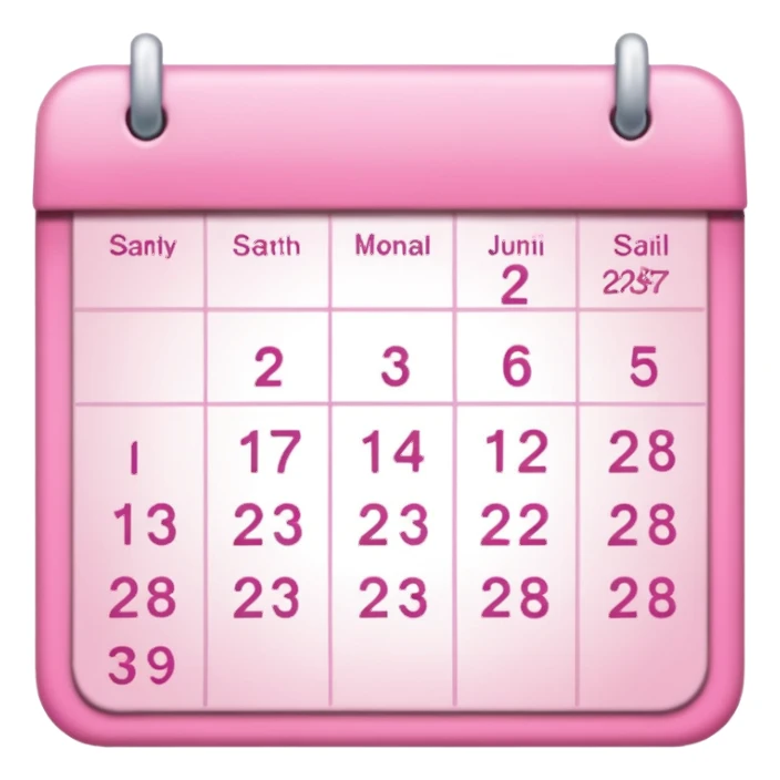 make a catholic calendar with very girly pink tones, but simple. sticker