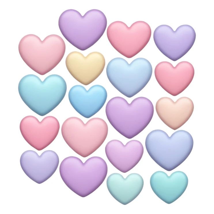 Hearts with pastel colors sticker