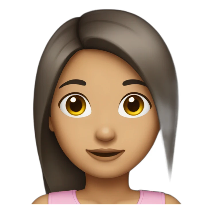 cute latina with straight hair sticker