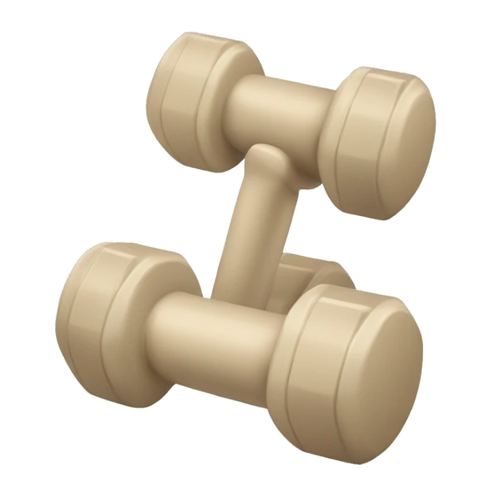 beige set of dumbbells sticker