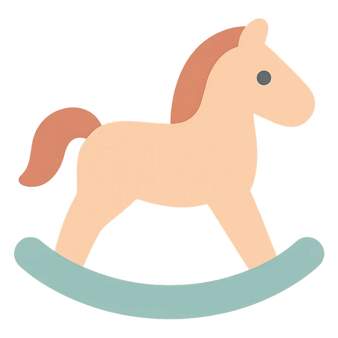 rocking horse icon sticker
