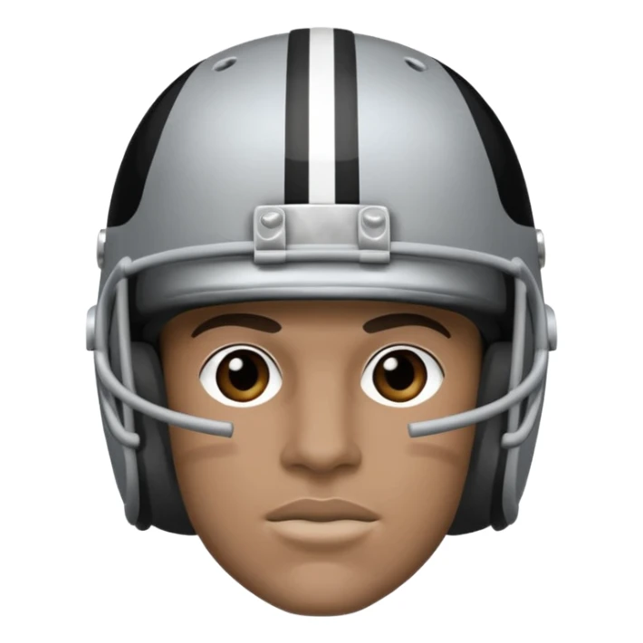 Wearing an Oakland raider helmet  sticker