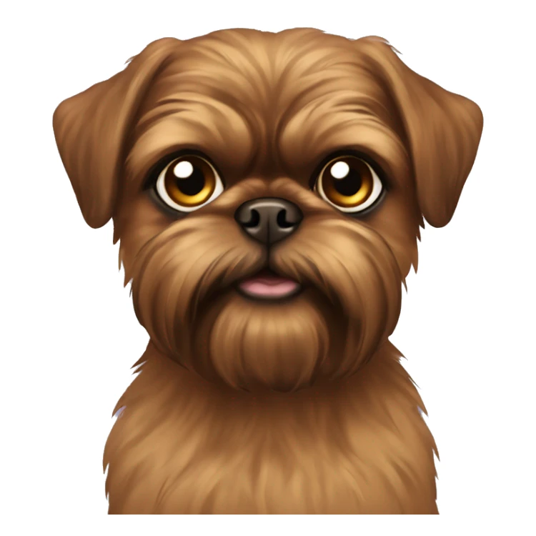 Brown Brussels griffon with short hair sticker