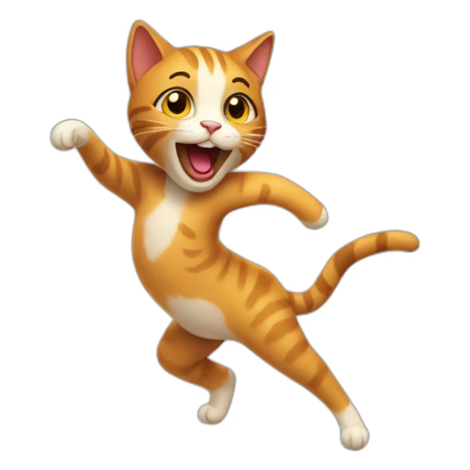 dancing cat sticker