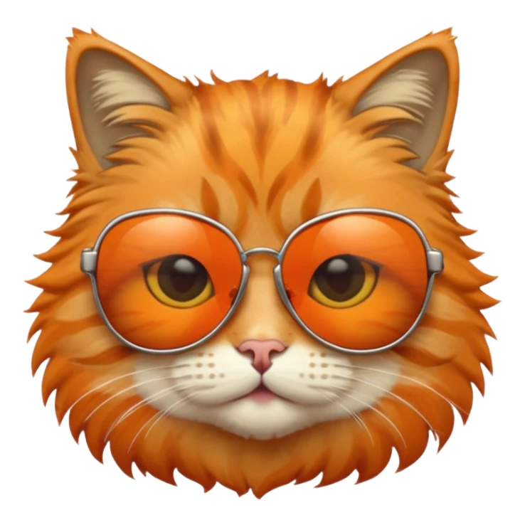 Cat wearing sunglasses sticker